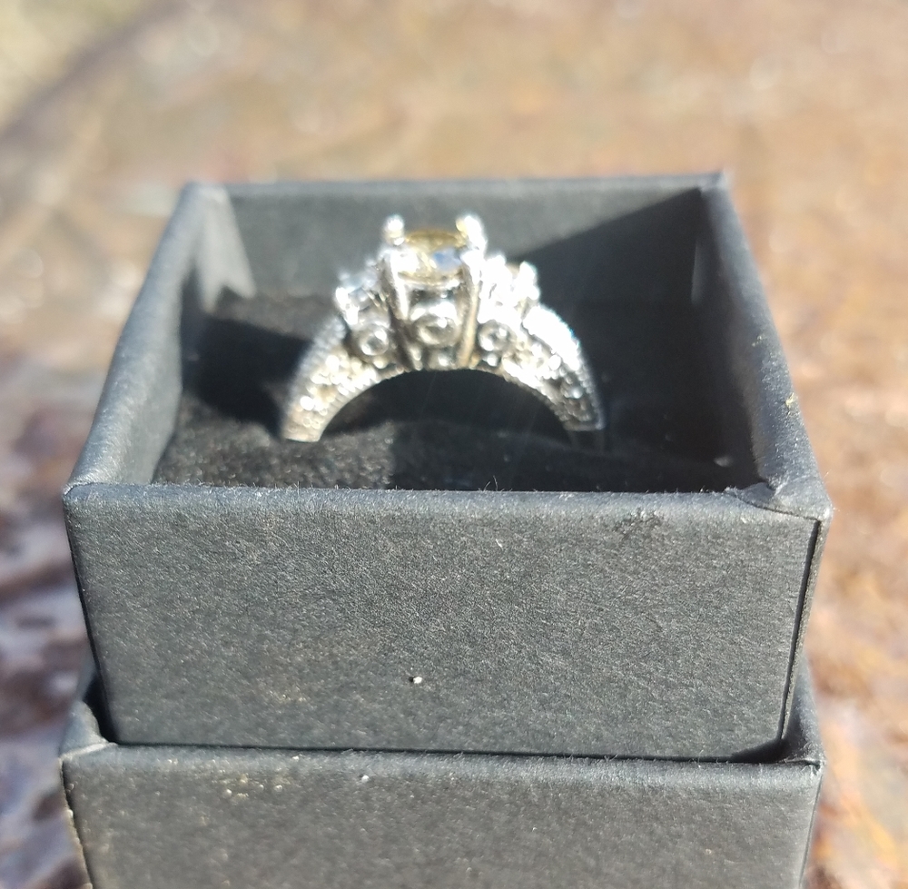 Vintage Moissanite Engagement Set (2 Rings) - Picture 4 of 8